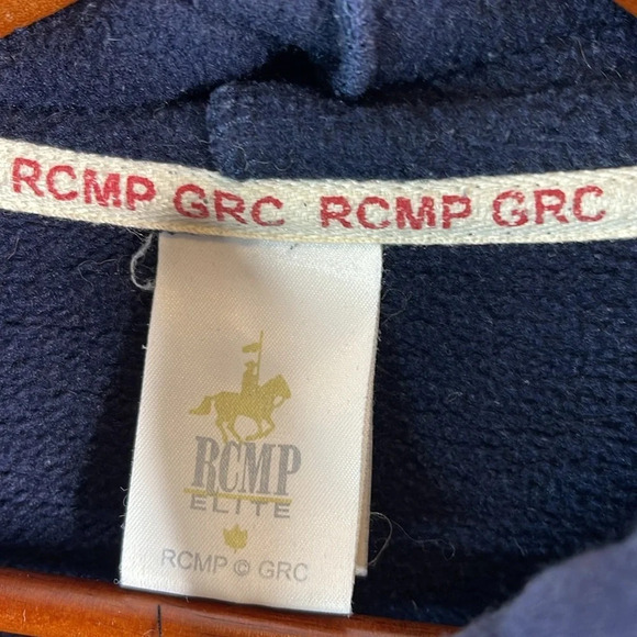 RCMP GRC Elite Licensed Unisex 3D Logo Zip Hoodie Sweatshirt Navy Blue Red M - Picture 6 of 10